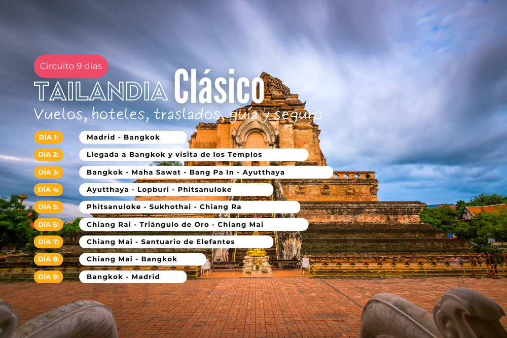 Circuito a Tailandia: Vuelos + Hotel+ Transfer 9 días 7 noches 3 estrelas em Banguecoque
