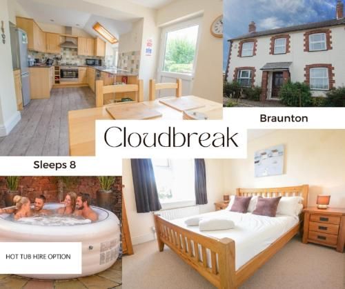 Cloudbreak Braunton, Sleeps 8 - Hot Tub hire - Dog Friendly 4 estrellas en Braunton