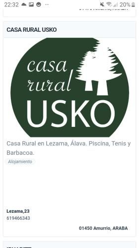 casa rural usko X VI0020 2
